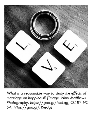Scrabble letters and rings spelling "LOVE"
