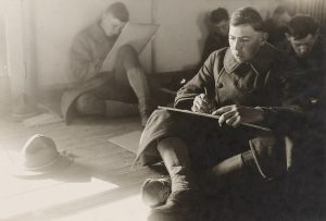 Soldier completing thje Army Alpha.